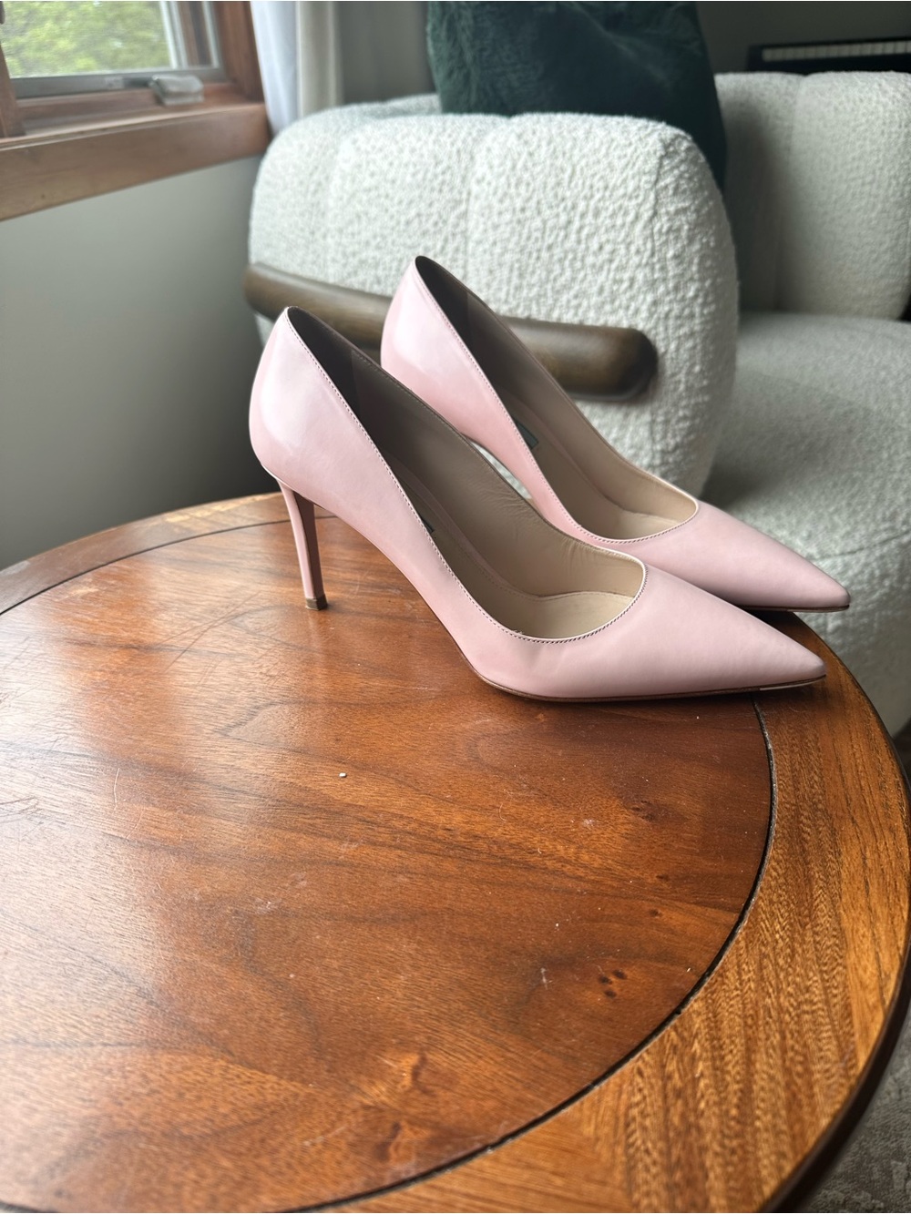 Prada Pumps - pink, almost matte leather. Classic 38.5 - Picture 4 of 6